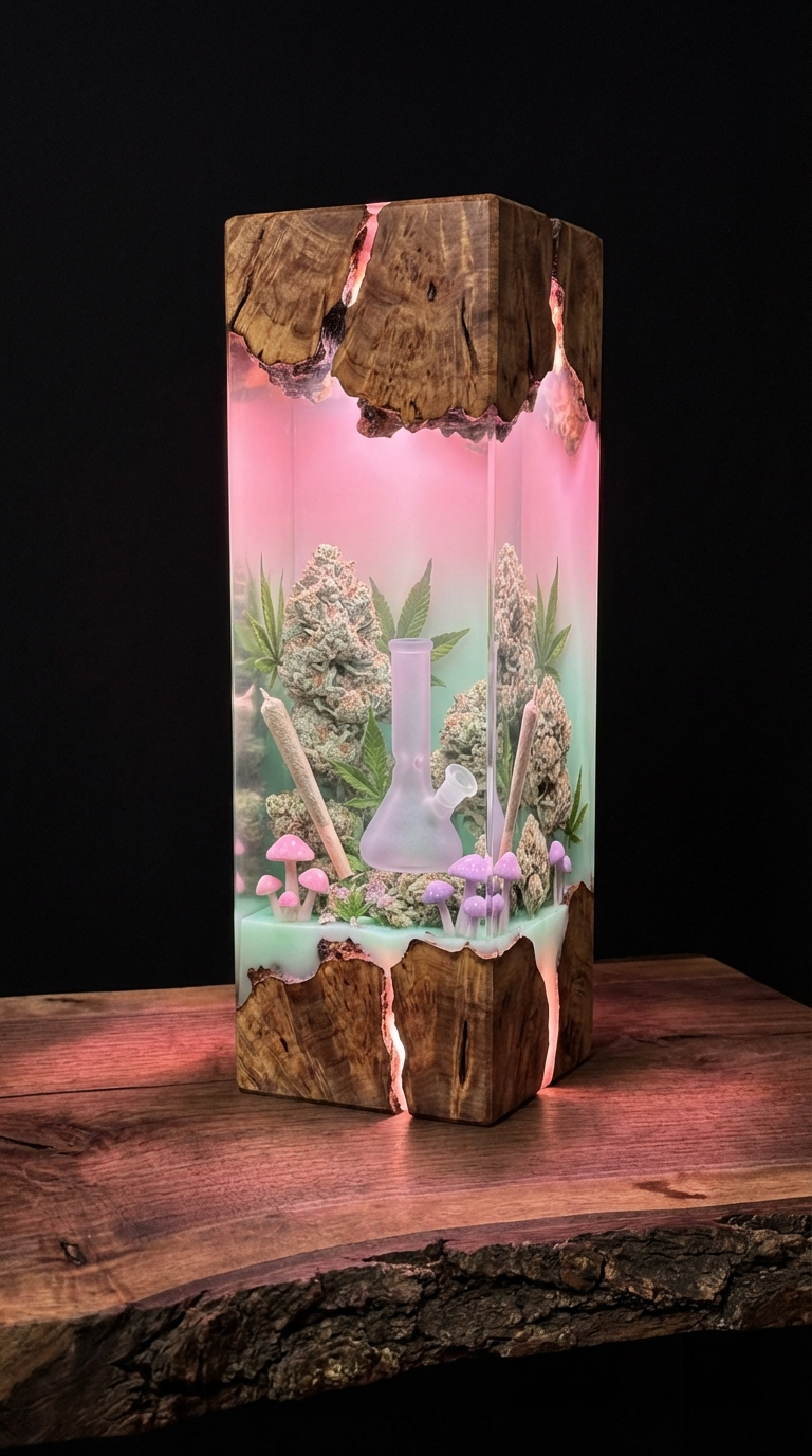 HoneyKush™ Handmade Herbal Resin Lamps