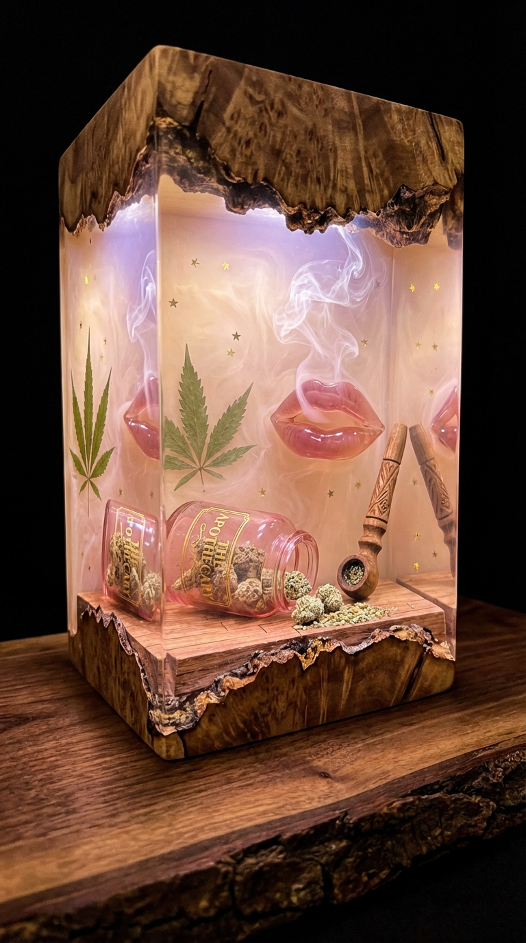 HoneyKush™ Handmade Herbal Resin Lamps